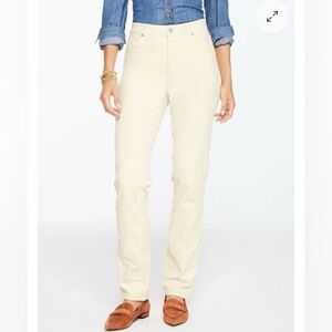 Talbots Stretch Corduroy Pants Cream 12